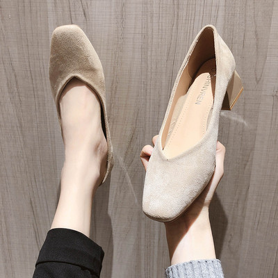 Γυναικεία casual  παπούτσια eco suede  με χαμηλό τακούνι