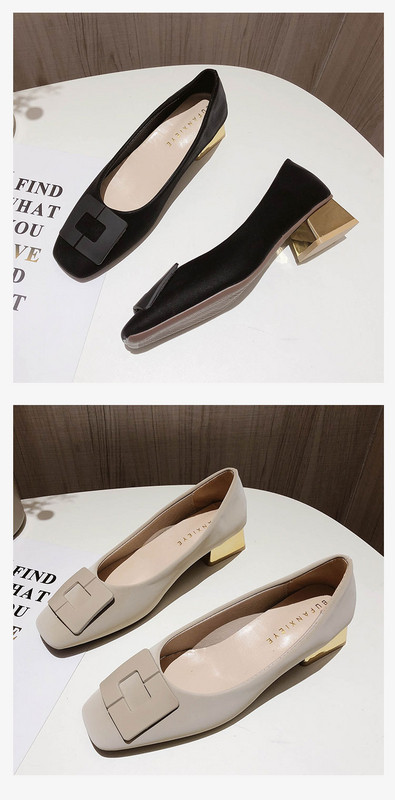 Γυναικεία παπούτσια με χαμηλό τακούνι και πόρπη