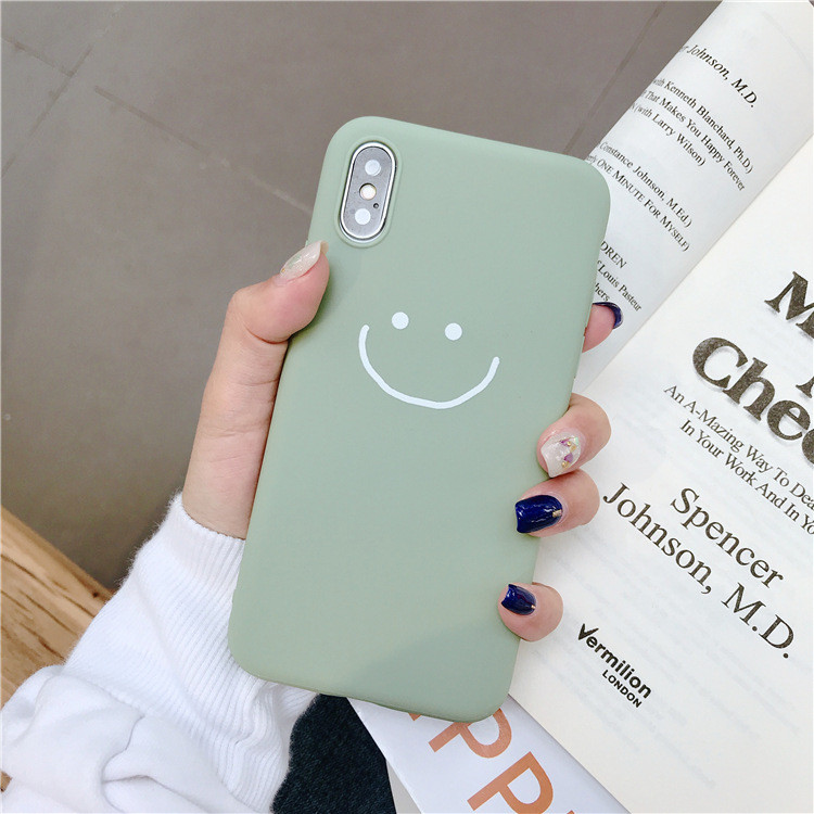 Ματ θήκη  για το iPhone XS με τύπωμα χαμόγελο
