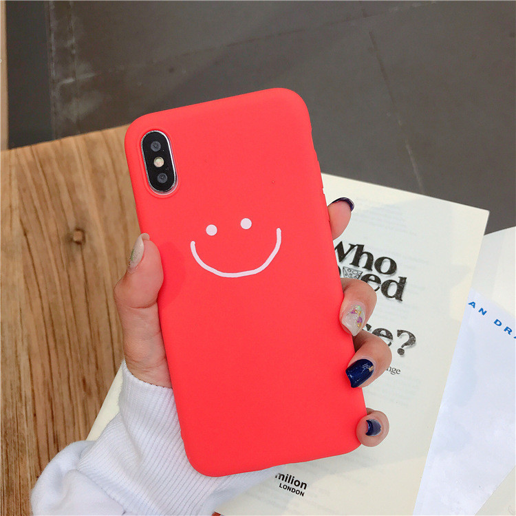 Ματ θήκη  για το iPhone XS με τύπωμα χαμόγελο