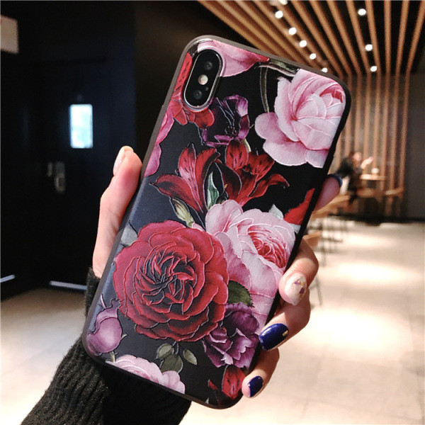 Dėklas iPhone XS su gėlių raštu - du modeliai