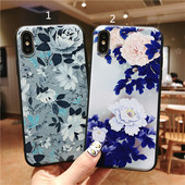 Θήκη με φλοράλ πριντ για IPhone XS - δύο μοντέλα