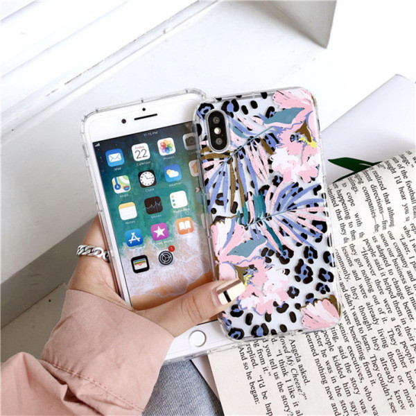 Θήκη IPhone XS με εκτύπωση λεοπάρδαλης και λουλούδια - δύο μοντέλα