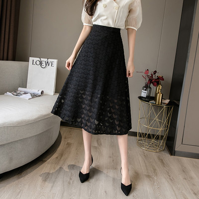 Ležerna ženska suknja visokog kroja u struku