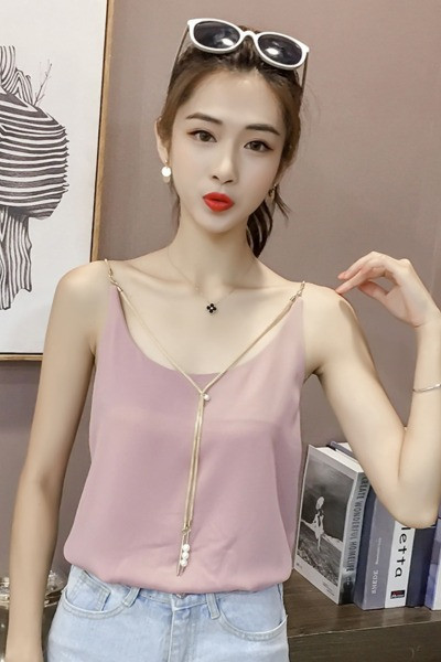 Γναικείο αμάνικο  με λεπτούς ιμάντες και ντεκολτέ