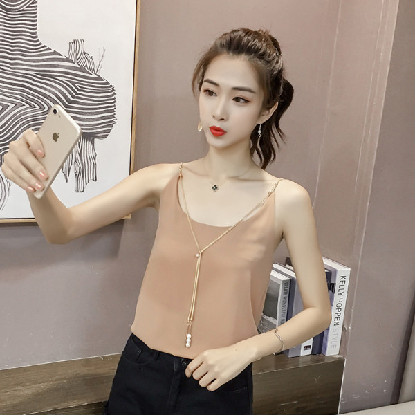 Γναικείο αμάνικο  με λεπτούς ιμάντες και ντεκολτέ