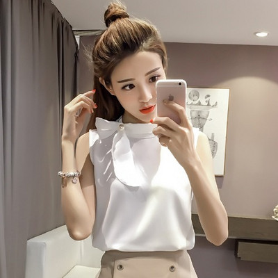 Stilīgs sieviešu tops ar zemu apkakli un lenti