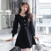 Aktuális női ruha gombos, hosszú ujjú