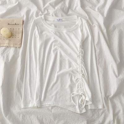 Ikdienas sieviešu blūze ar spīdīgu efektu