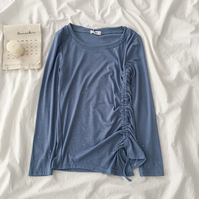 Ikdienas sieviešu blūze ar spīdīgu efektu