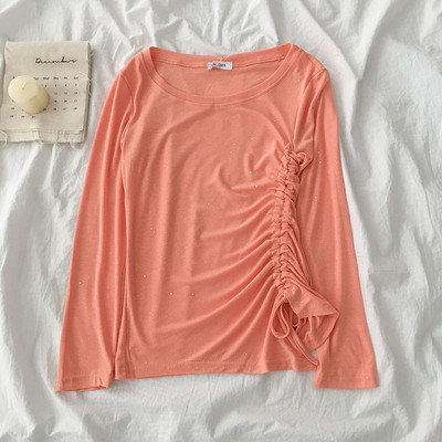 Ikdienas sieviešu blūze ar spīdīgu efektu