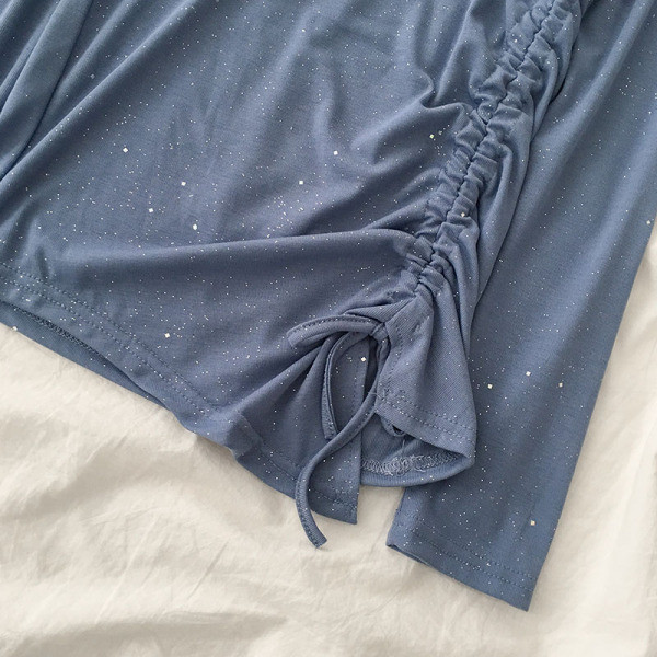 Ikdienas sieviešu blūze ar spīdīgu efektu