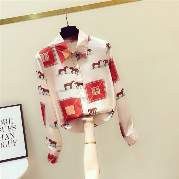 Μοντέρνο ανοιξιάτικο πουκάμισο με κορδέλα και κλασσικό γιακά