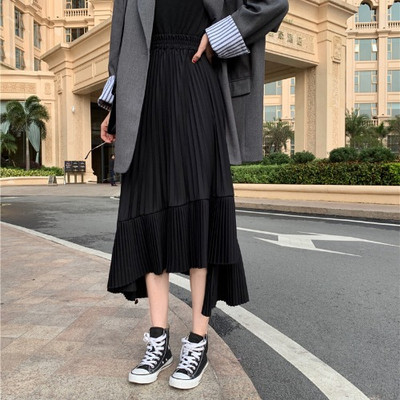 Γυναικεία πλισέ φούστα ασύμμετρη