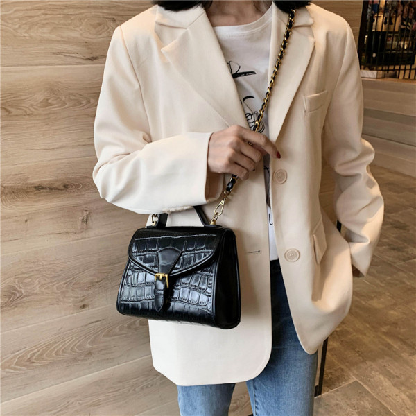 Öko-nahast valmistatud vabaaja naistekott lühikeste ja pikkade sangadega