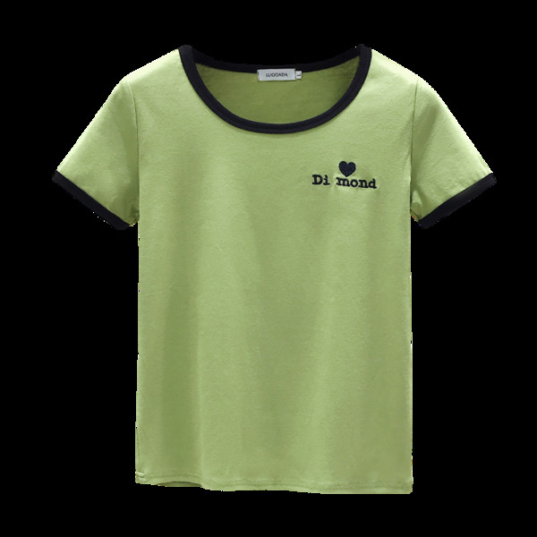 Καθημερινή γυναικεία μπλούζα με κέντημα και στρογγυλή λαιμόκοψη