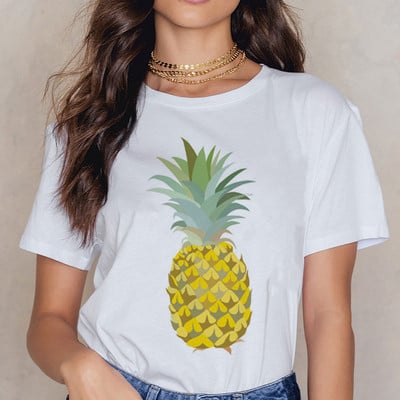 Ležerna ženska majica kratkih rukava sa aplikacijom - ananas