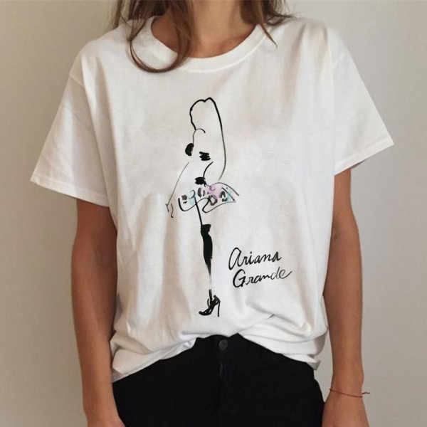 Uue mudeli naiste T-särk Ariana Grandega