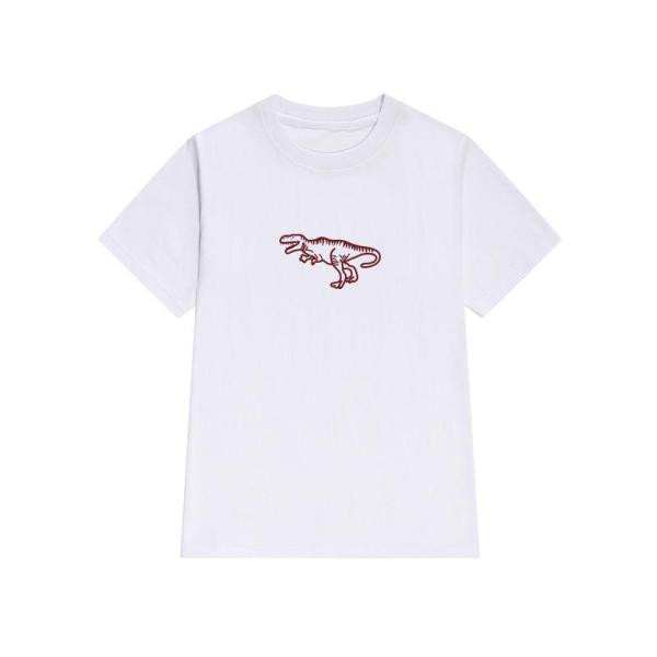 Sieviešu ikdienas t-krekls ar dinozauru aplikāciju