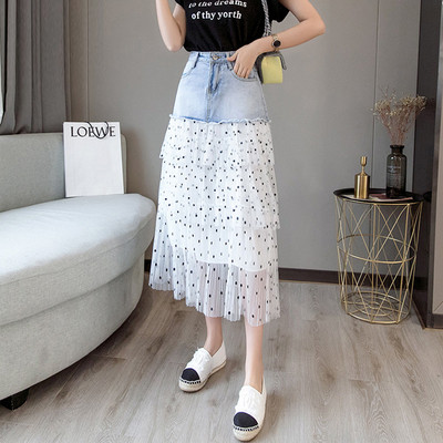 Ikdienas sieviešu gari svārki ar augstu vidukli un kabatām