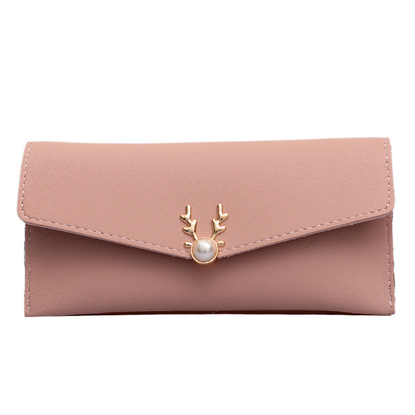 Moteriška piniginė iš eko odos su metaliniu užsegimu