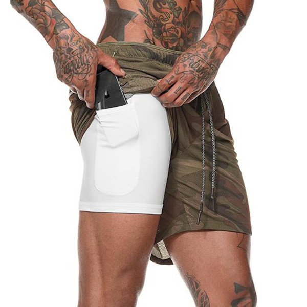 Ležerne muške kratke hlače s unutarnjim džepom pogodne za telefon