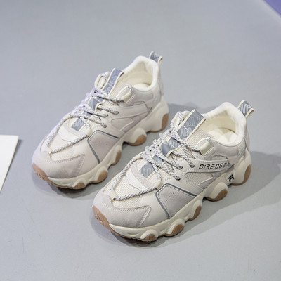 Дамски спортни маратонки с груба цветна подметка 