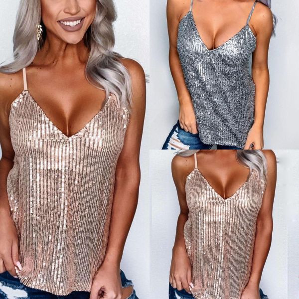 Elegáns női felső vékony pántokkal és flitterekkel