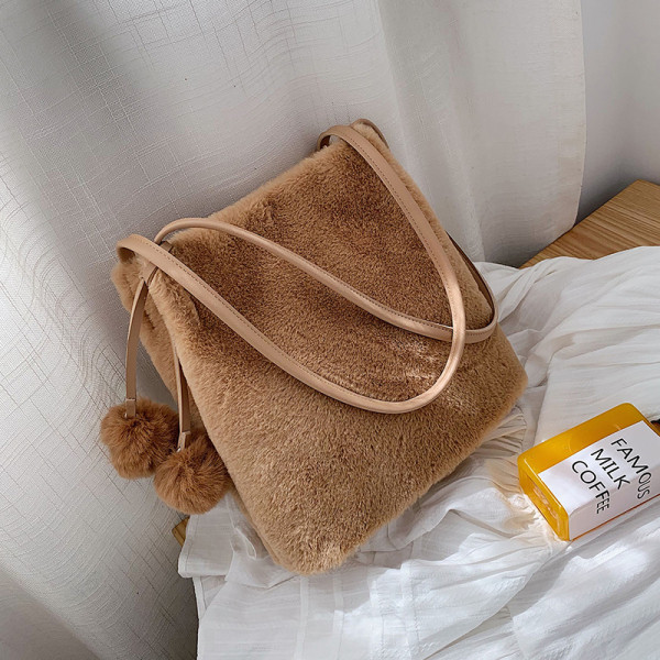 Geantă de puf pentru femei de zi cu zi cu accesoriu