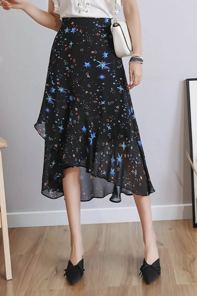 Fusta asimetrica de dama model nou de vedete