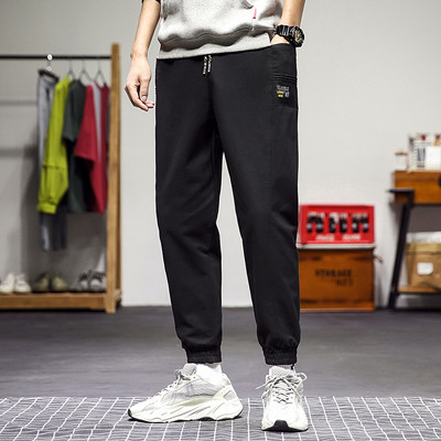 Мъжки пролетен панталон с джоб и връзки