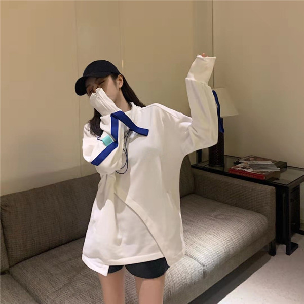 Modernūs moteriški megztiniai su užtrauktuku ir kaklaraiščiais