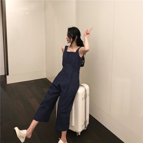 Plats sieviešu kombinezons ar platām lencēm