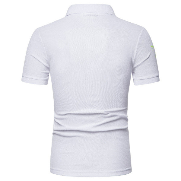 Ikdienas vīriešu t-krekls ar klasisku apkakli un pogām