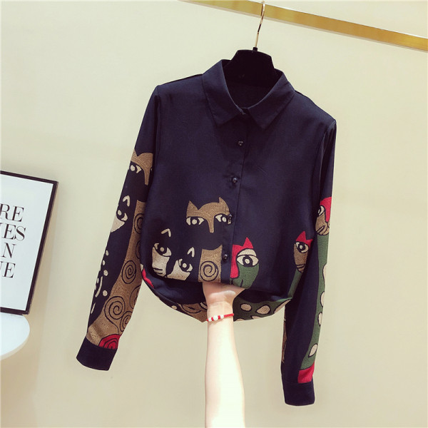 ÚJ Modern női ing klasszikus gallérral, színes rátéttel