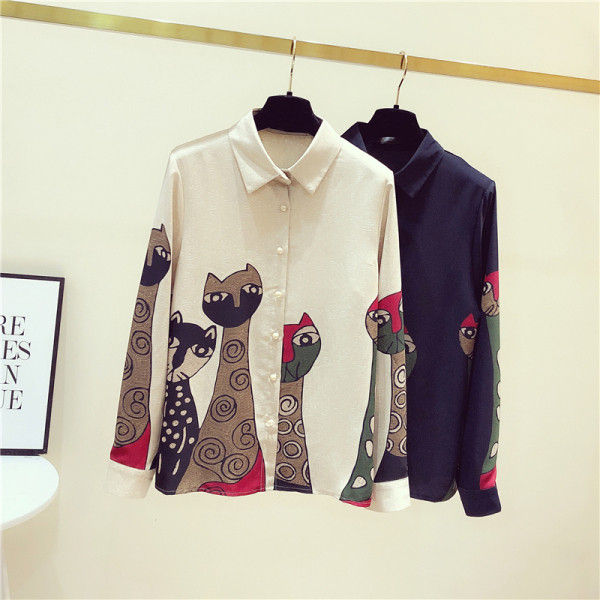 ÚJ Modern női ing klasszikus gallérral, színes rátéttel