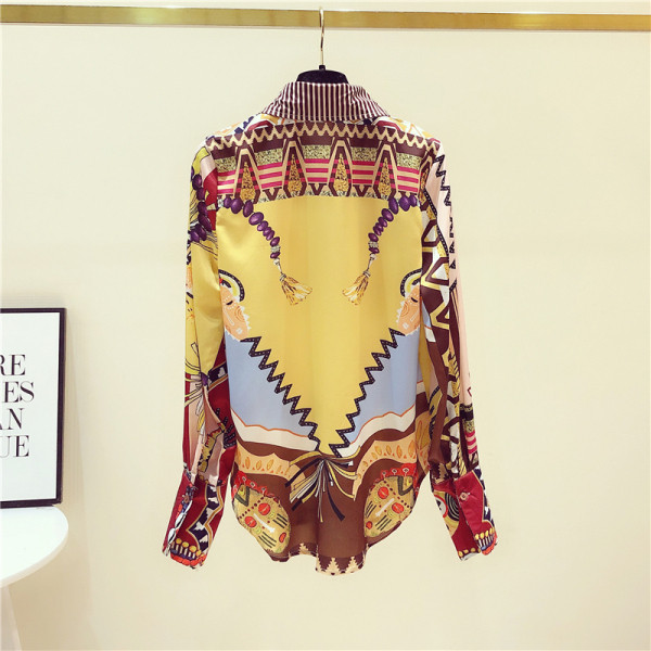 HIT Modern női ing színes rátéttel és klasszikus gallérral