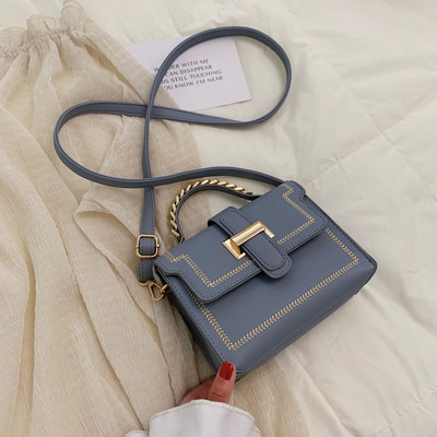 Geanta de dama moderna cu catarama si doua manere