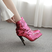 Stilīgi sieviešu augstpapēžu zābaki ar fliteriem un rāvējslēdzēju