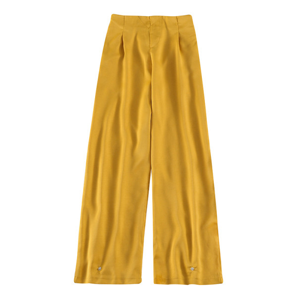 Pantaloni casual dama cu talie inalta - model drept