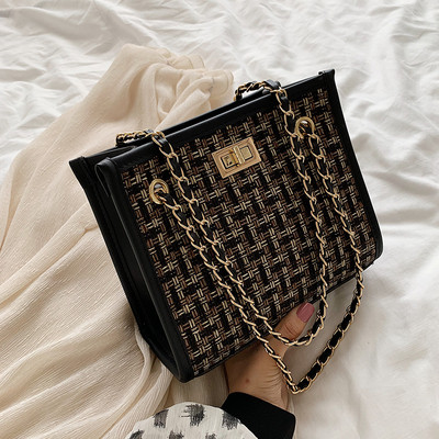 Ikdienas sieviešu soma ar metāla aizdari un rokturi