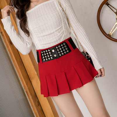 Jauna modeļa īsi sieviešu kroku A līnijas svārki