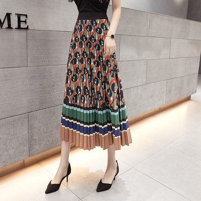 Jauna modeļa kroku sieviešu svārki ar augstu vidukli