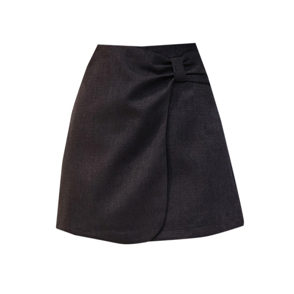 Fusta de dama moderna cu transfer si talie inalta