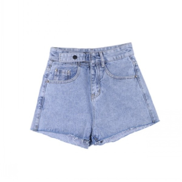 Ikdienas sieviešu šorti ar augstu vidukļa platuma modeli