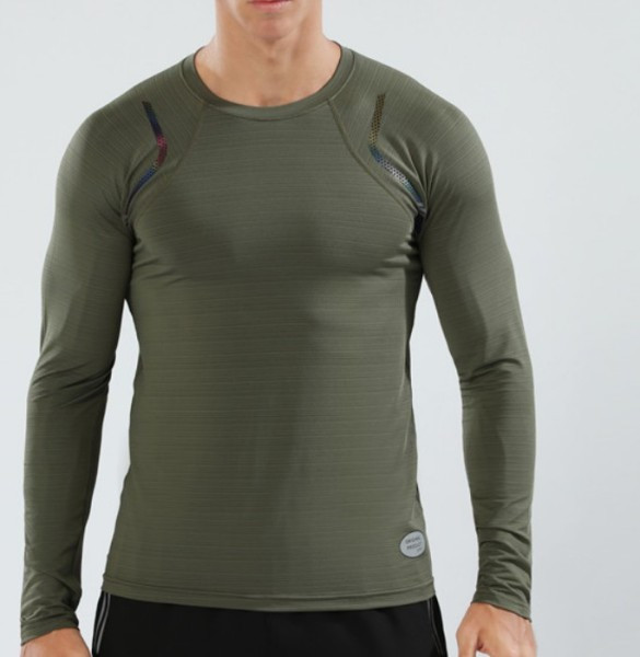 Vyriška laisvalaikio palaidinė su ovalia iškirpte ir ilgomis rankovėmis