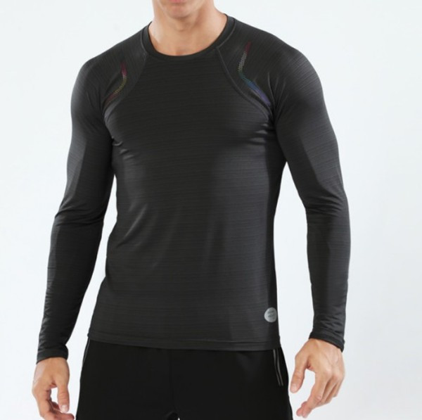 Vyriška laisvalaikio palaidinė su ovalia iškirpte ir ilgomis rankovėmis