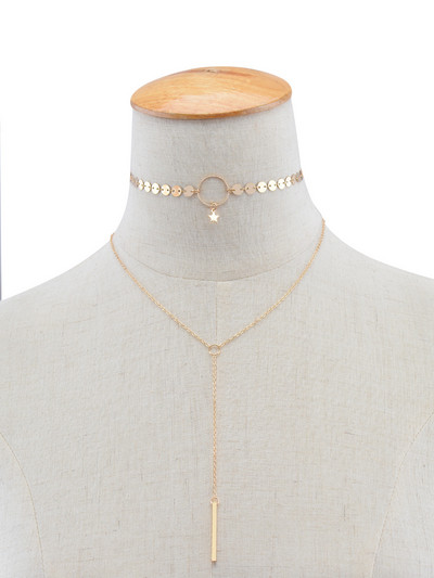 Finom, kétrészes női nyaklánc