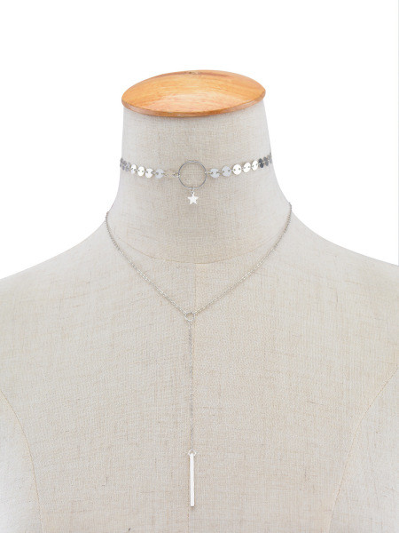 Finom, kétrészes női nyaklánc