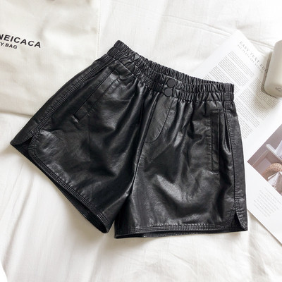 Kožne kratke hlače s elastičnim strukom i veličinama do 5XL